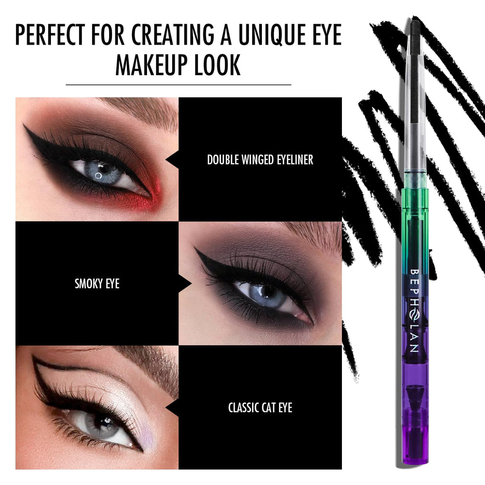 BEPHOLAN precise winged eyeliner achieved with easy control and steady ink flow.
