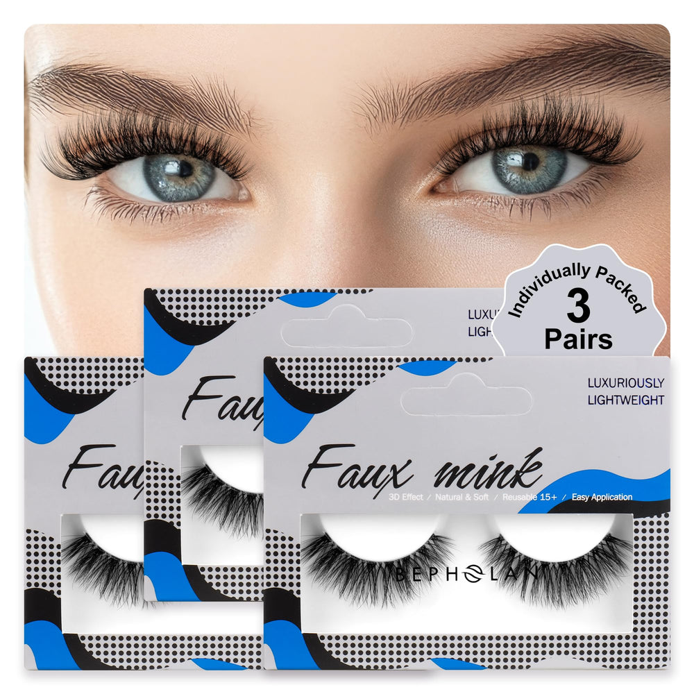 Bepholan Eyelashes 3D fluffy design adds natural volume for everyday wear.