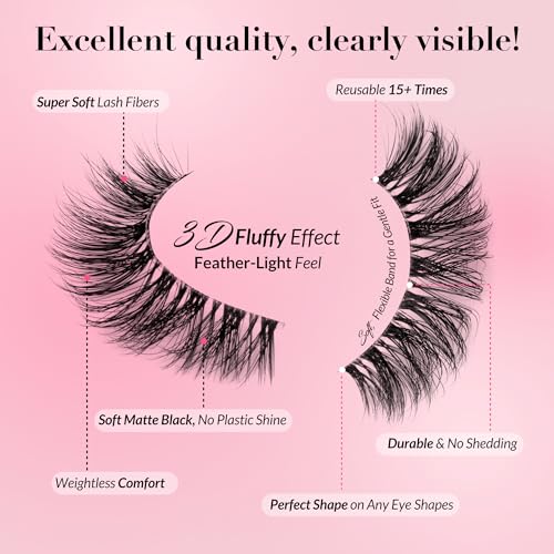 Bepholan Eyelashes feather-light band delivers comfy fit for all eye shapes.