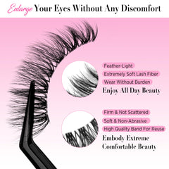 Bepholan wispy laser cut lashes close up with gentle curl