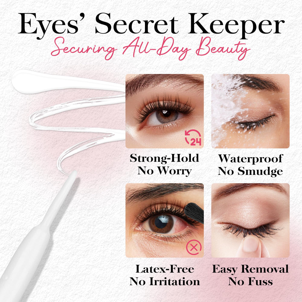 BEPHOLAN latex-free hypoallergenic glue safe for sensitive eyes.