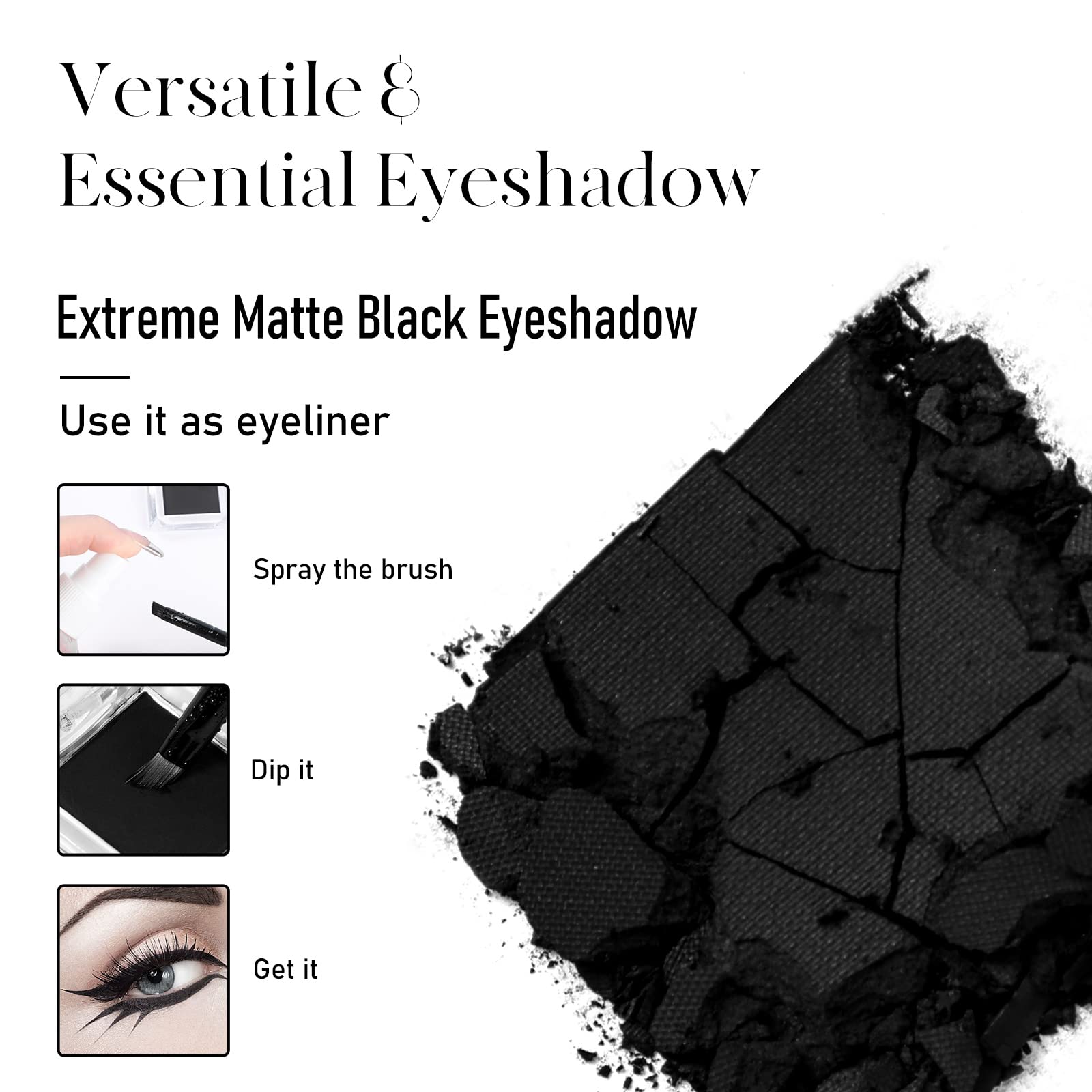 BEPHOLAN long-lasting matte finish eyeshadow for bold, fade-resistant smoky eyes