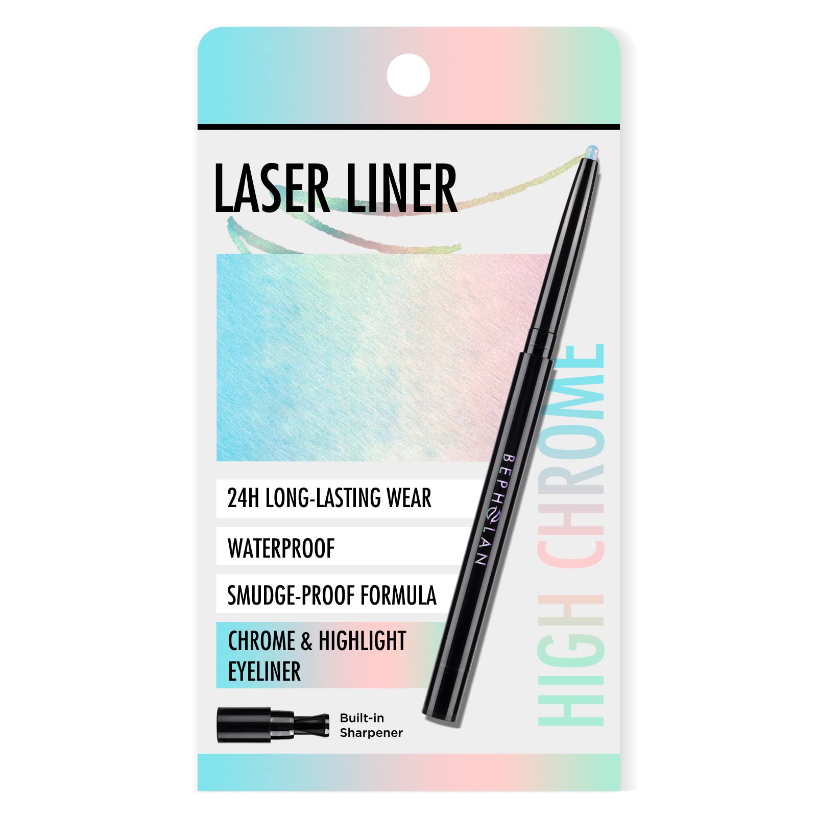 BEPHOLAN Pink Blue Eyeliner Pencil glitter for dazzling mermaid-inspired lids.