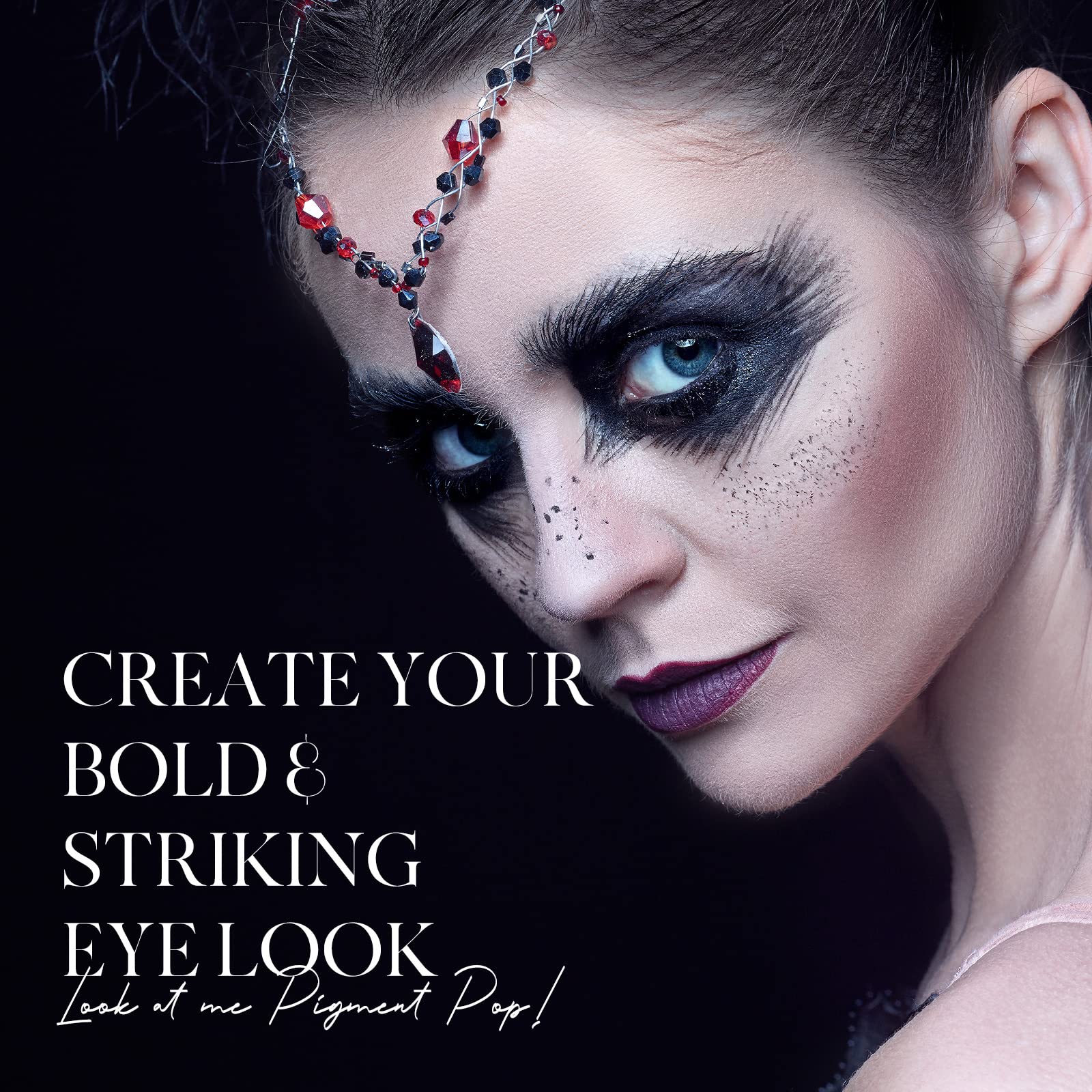 BEPHOLAN travel-friendly eyeshadow palette with bold, versatile black shades