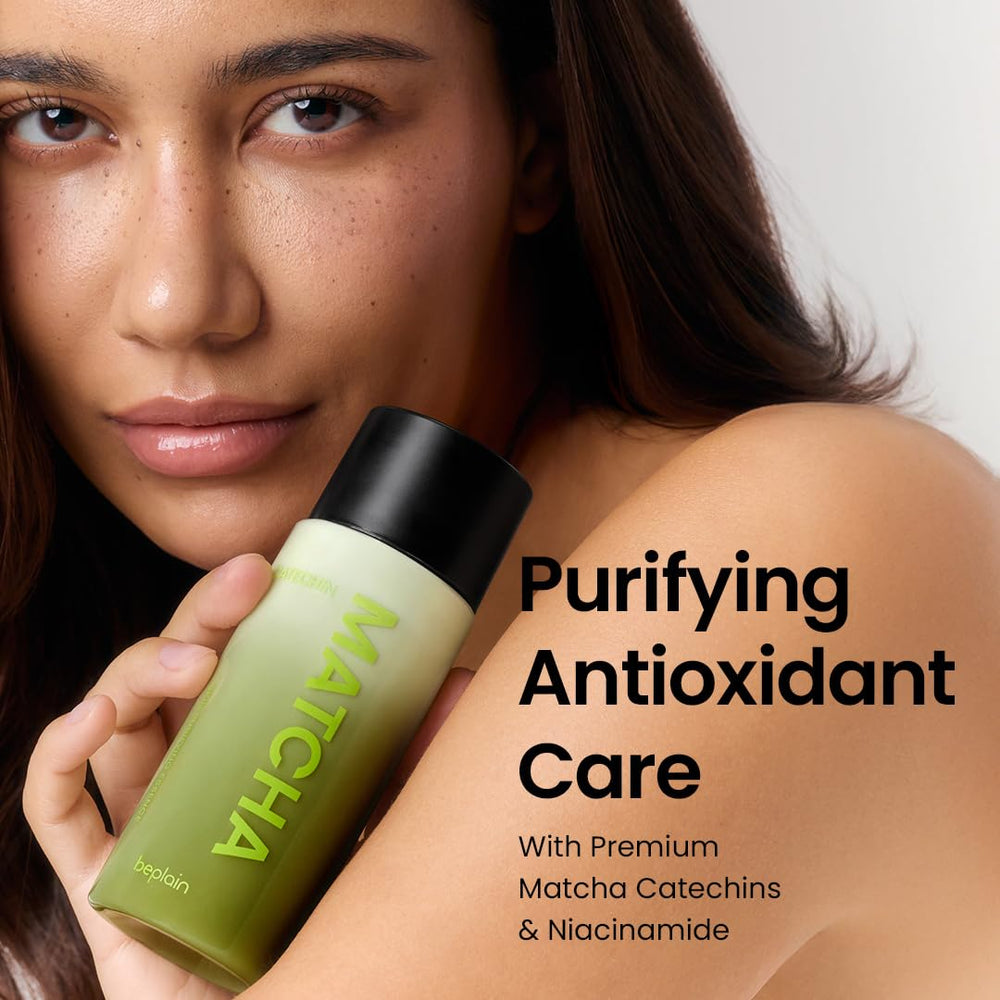 BePlain Matcha Catechin Essence ceramide-milk layer reinforces moisture while calming sensitivity.