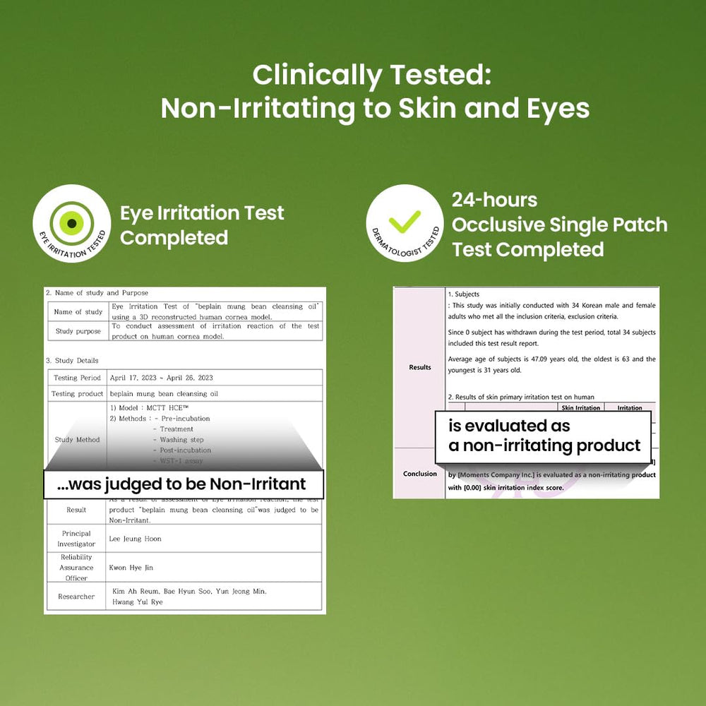 Beplain Mung Bean Cleansing Oil after cleansing for deep pore care.