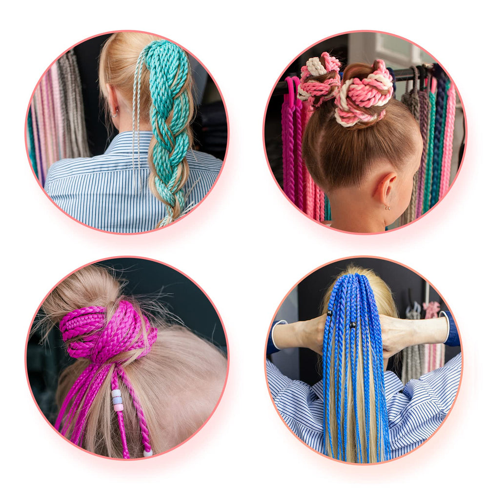 Gift-ready Berchaoki rainbow braid bundle perfect for parties.