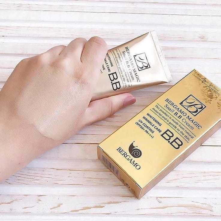 Skin with natural glow after Bergamo Magic Snail BB Cream 50ml application.