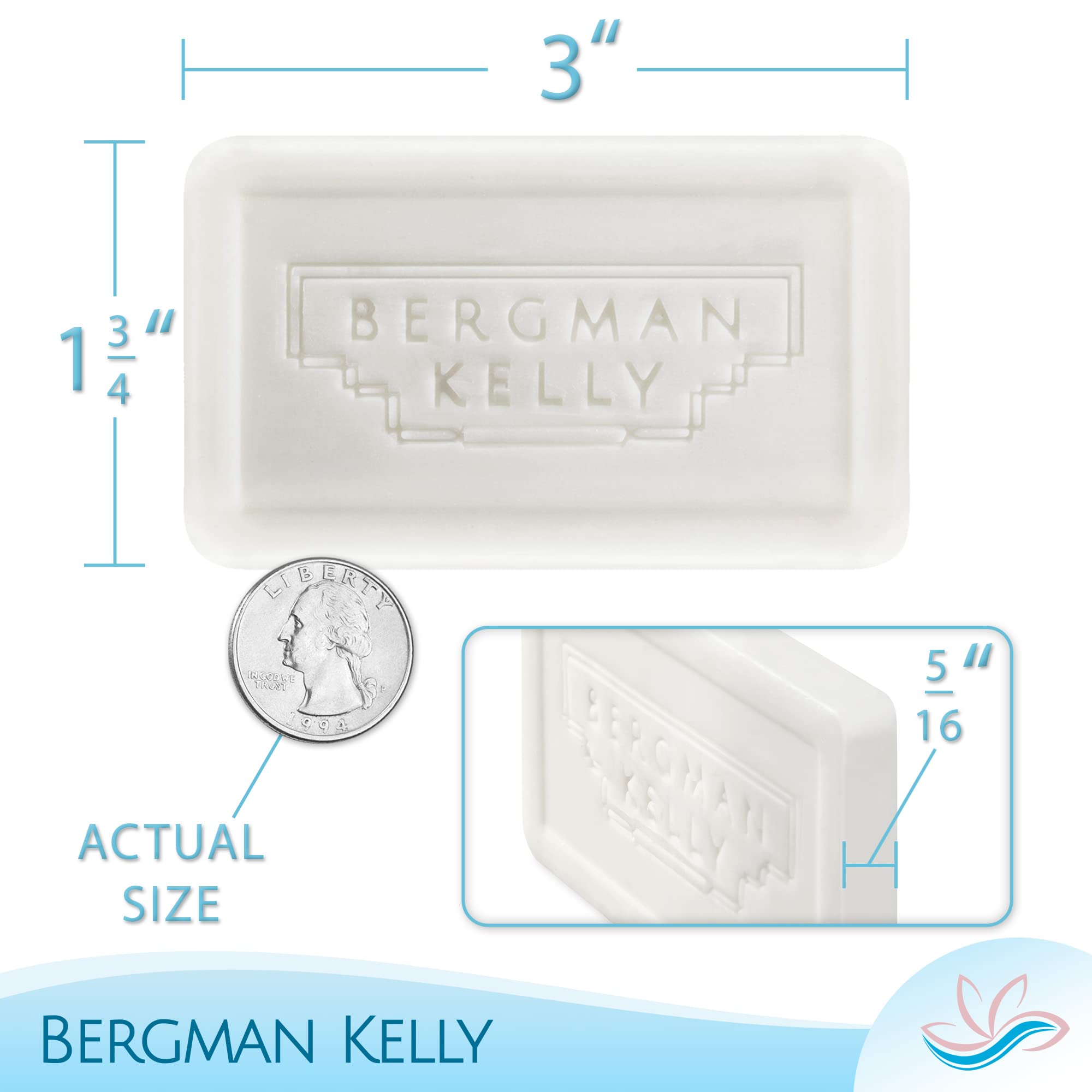 BERGMAN KELLY 200-pack bulk hotel soap bars for consistent guest amenities.