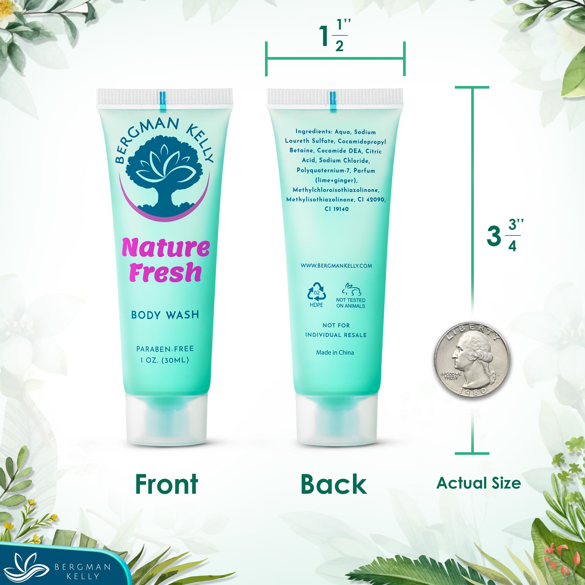 BERGMAN KELLY foil-sealed tube preserves freshness and hygiene for travel use.