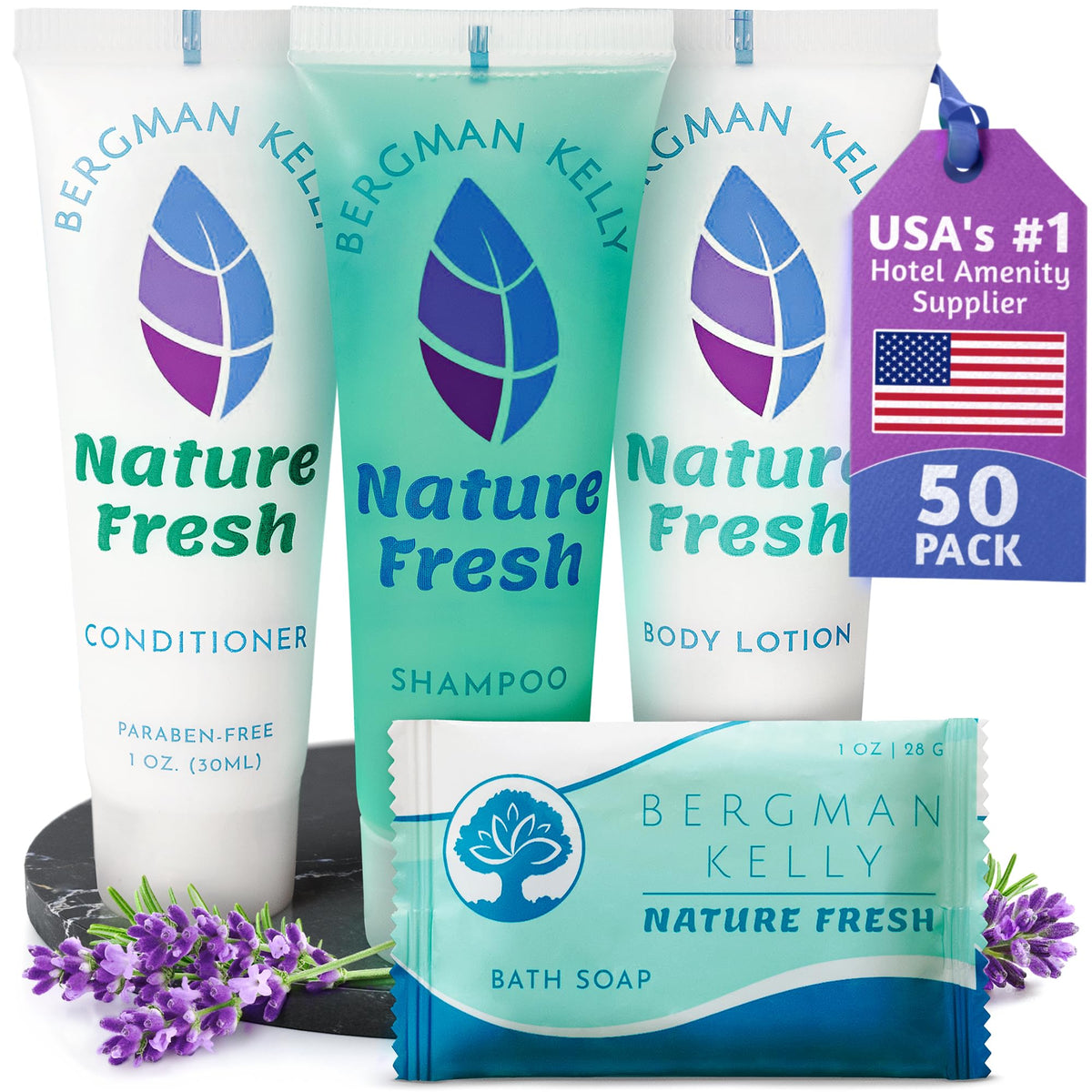 BERGMAN KELLY Nature Fresh soap bars bulk for hotel welcome kits