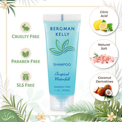BERGMAN KELLY travel shampoo bottle 1 oz for quick refresh in bathrooms.