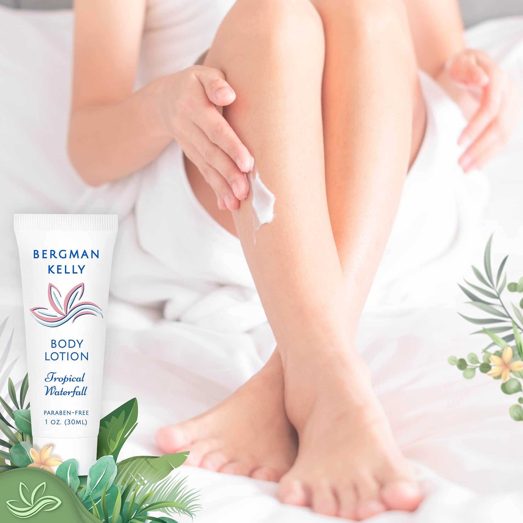 BERGMAN KELLY TSA-friendly travel lotion ready for cabin luggage and business trips.