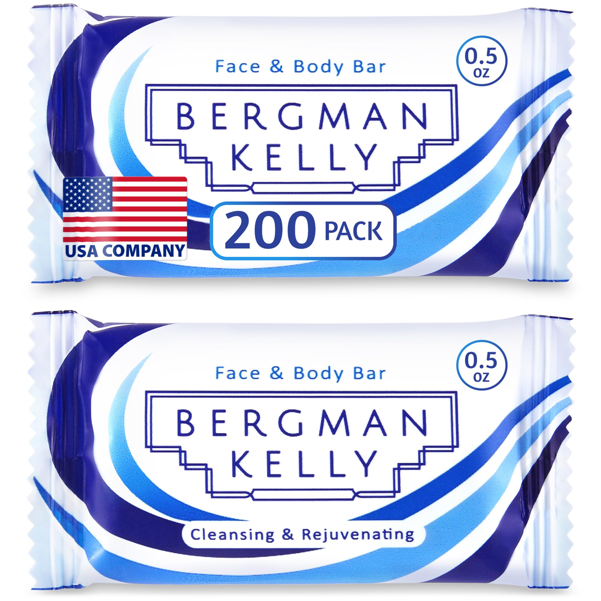 BERGMAN KELLY white tea hotel soap bar 0.5 oz bulk pack for guest rooms