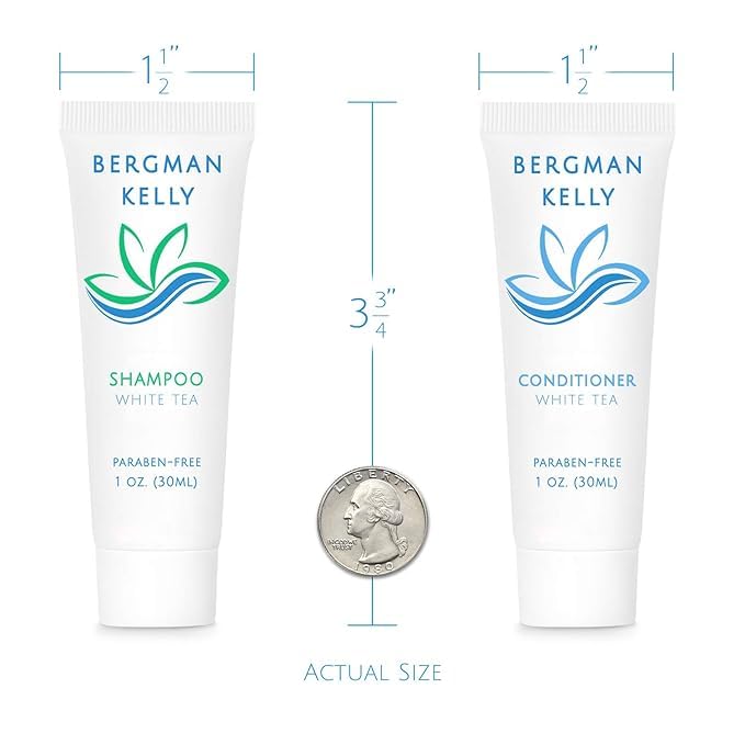 Bergman Kelly travel conditioner bottle, 1 oz, convenient for rooms.