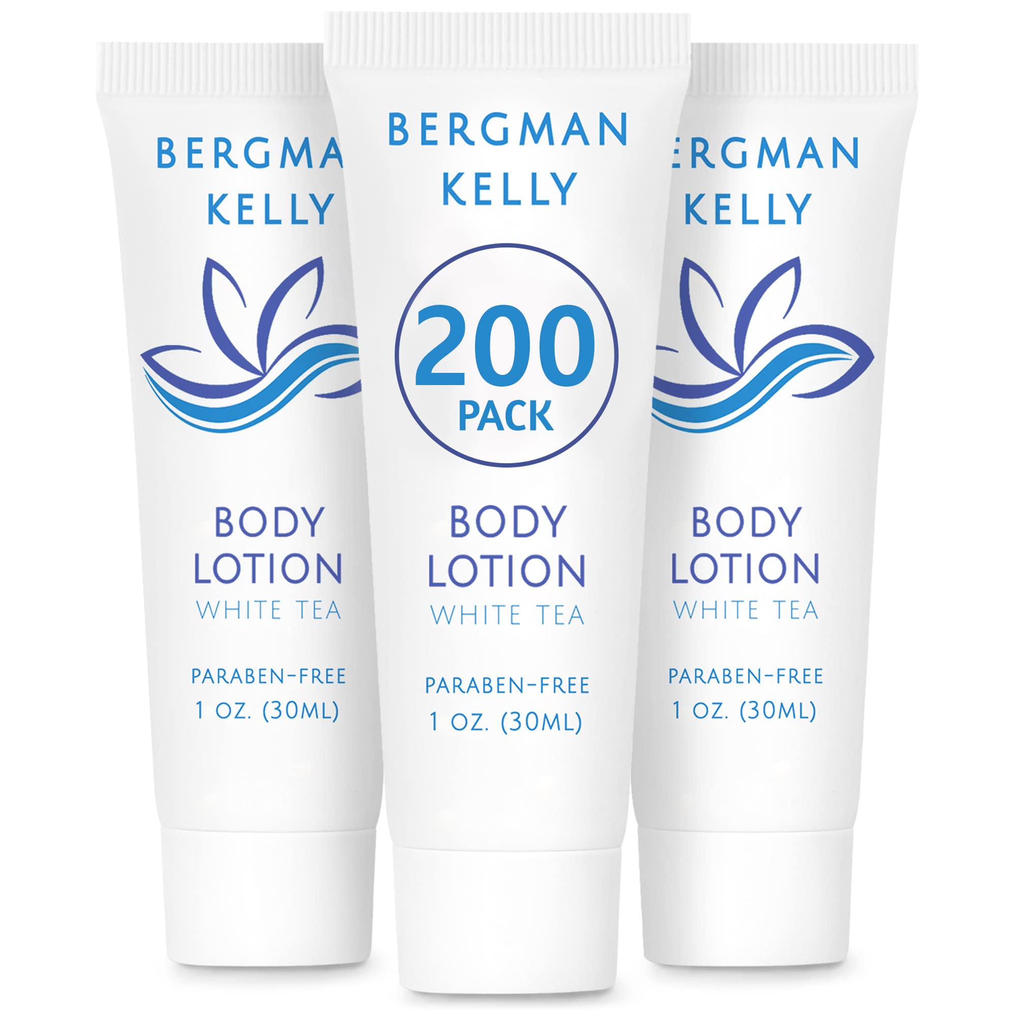 BERGMAN KELLY white tea scented lotion bottle offers a refreshing guest experience.
