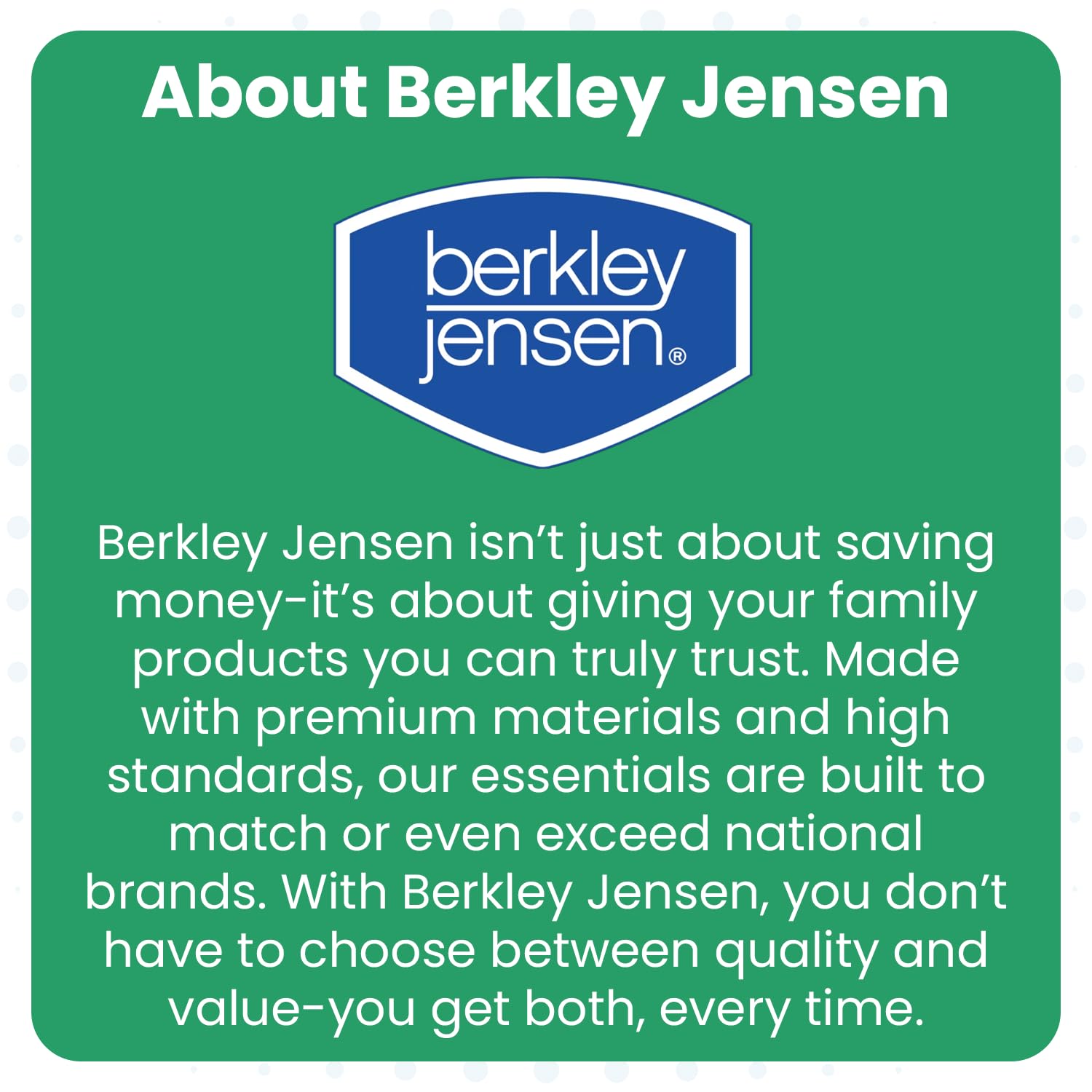 Travel-friendly refill bottle from Berkley Jensen for on-the-go use.