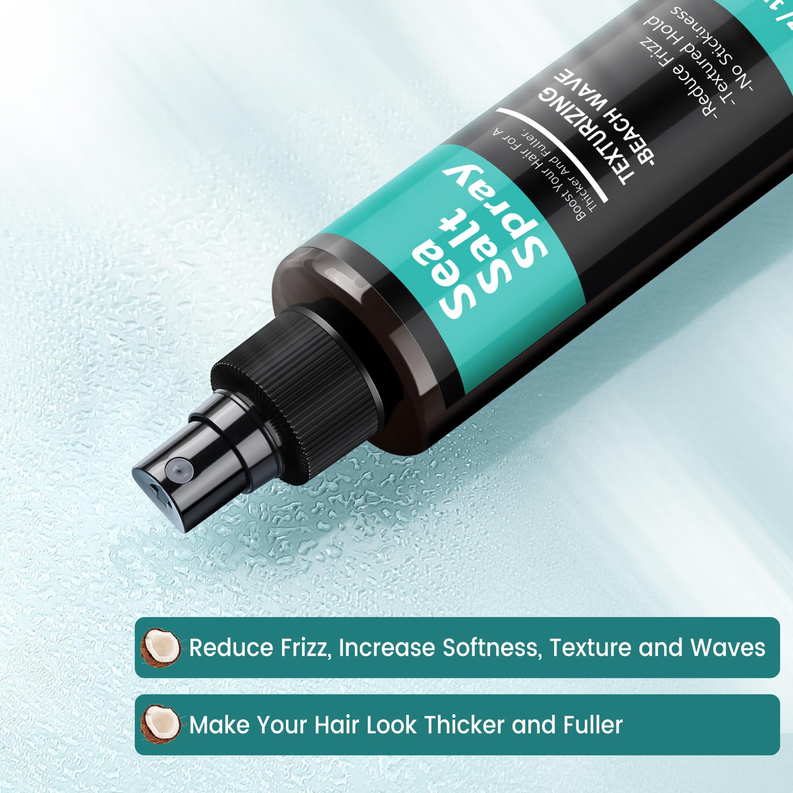 Berlaney Sea Salt Spray mist application highlights wave definition and bounce.