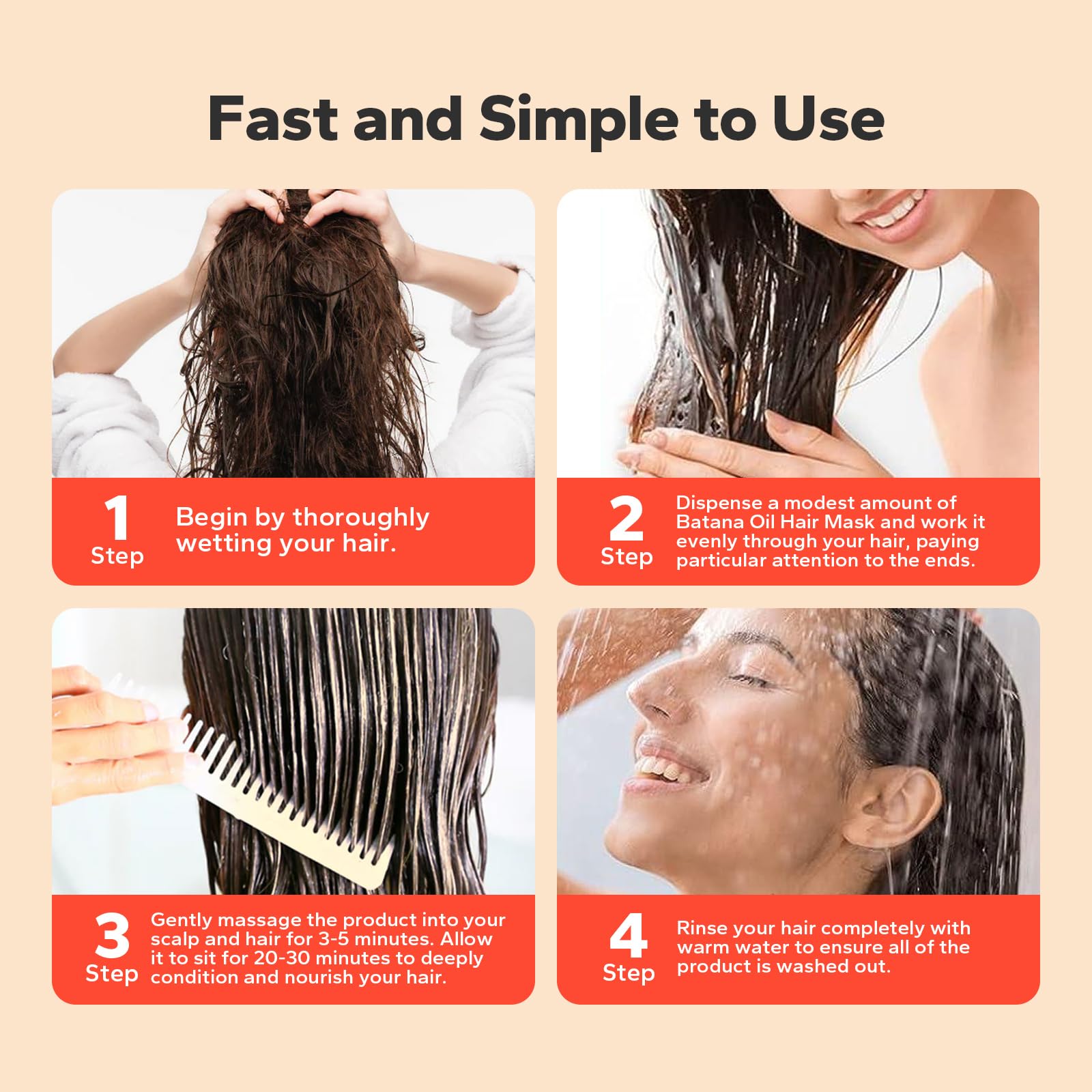 Berlix Batana Oil Paste on hair adds subtle shine and manageability.