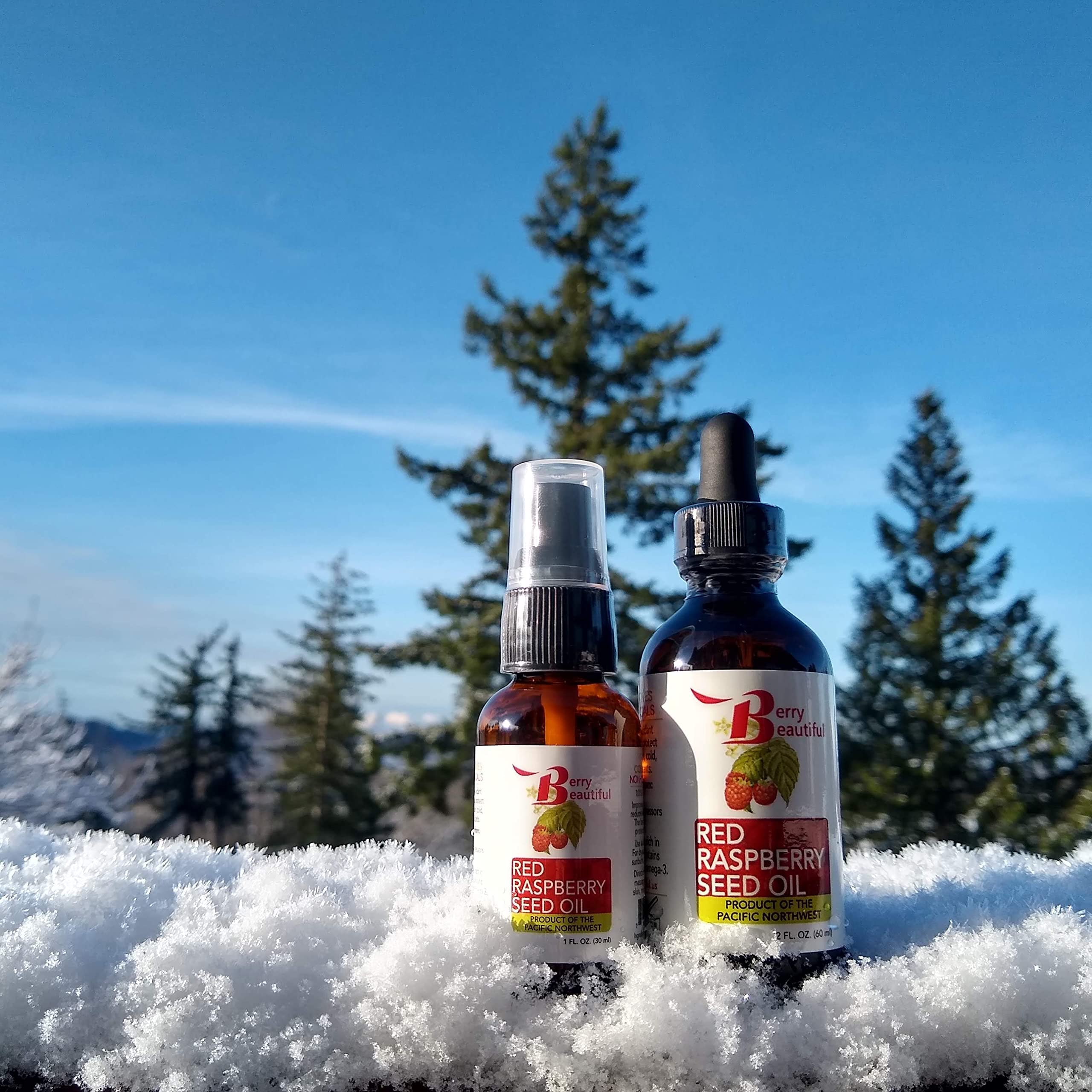 Berry Beautiful Raspberry Seed Oil texture closeup emphasizes light, fast-absorbing feel