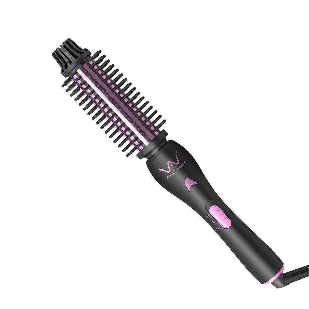BERTA 2IN1 with cool-touch bristles for safe styling near roots.