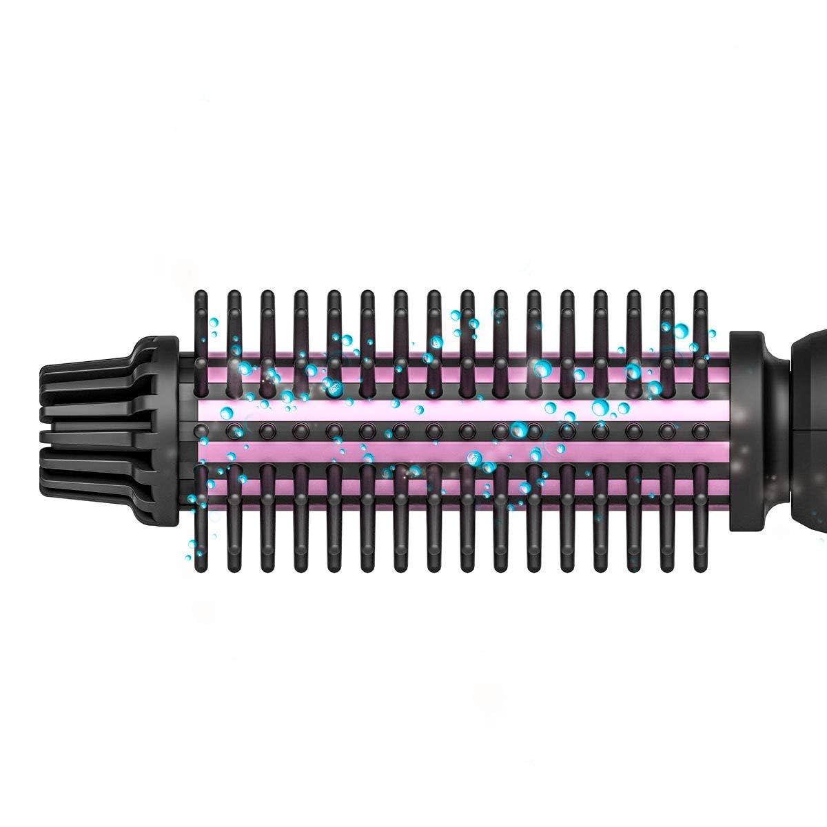BERTA 2IN1 tourmaline ceramic coating emits ions for shine and frizz control.