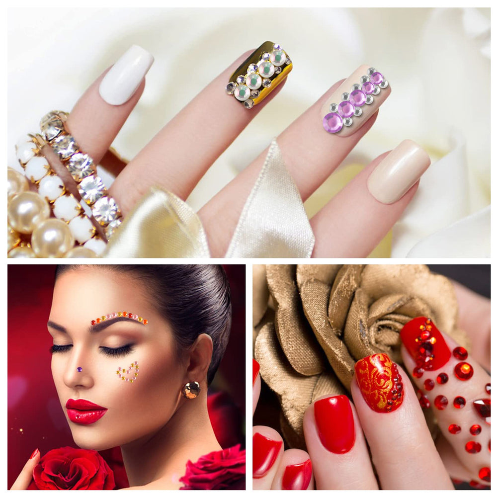 BESARME versatile rhinestones suit face, eyes, nails, crafts and more.