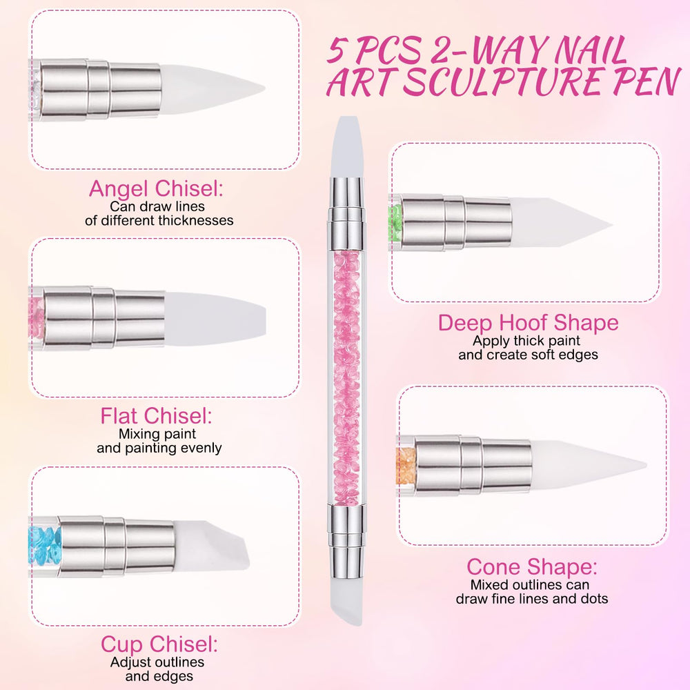BESARME double-ended nail art brush ideal for dots and fine details