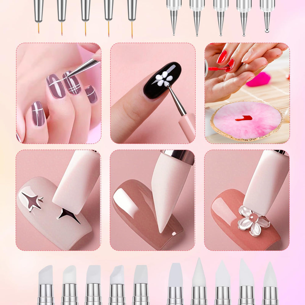 BESARME double-ended brush set with comfortable grip and durable bristles