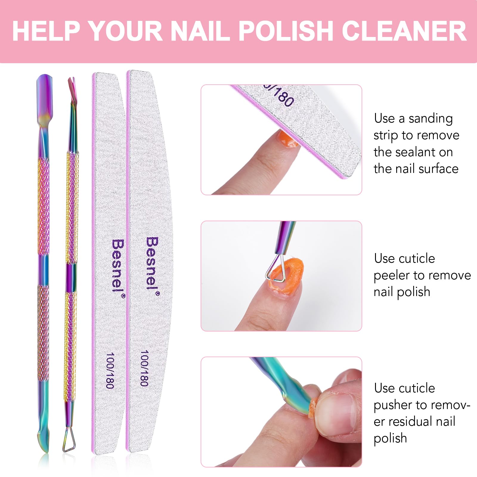 Besnel compact remover kit fits in bag for travel touch-ups.