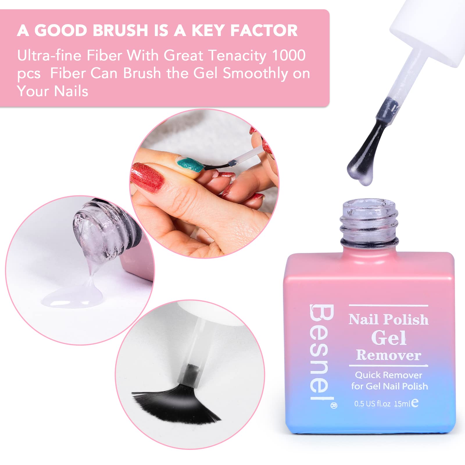BESNEL nail file grit included for smoothing after removal.
