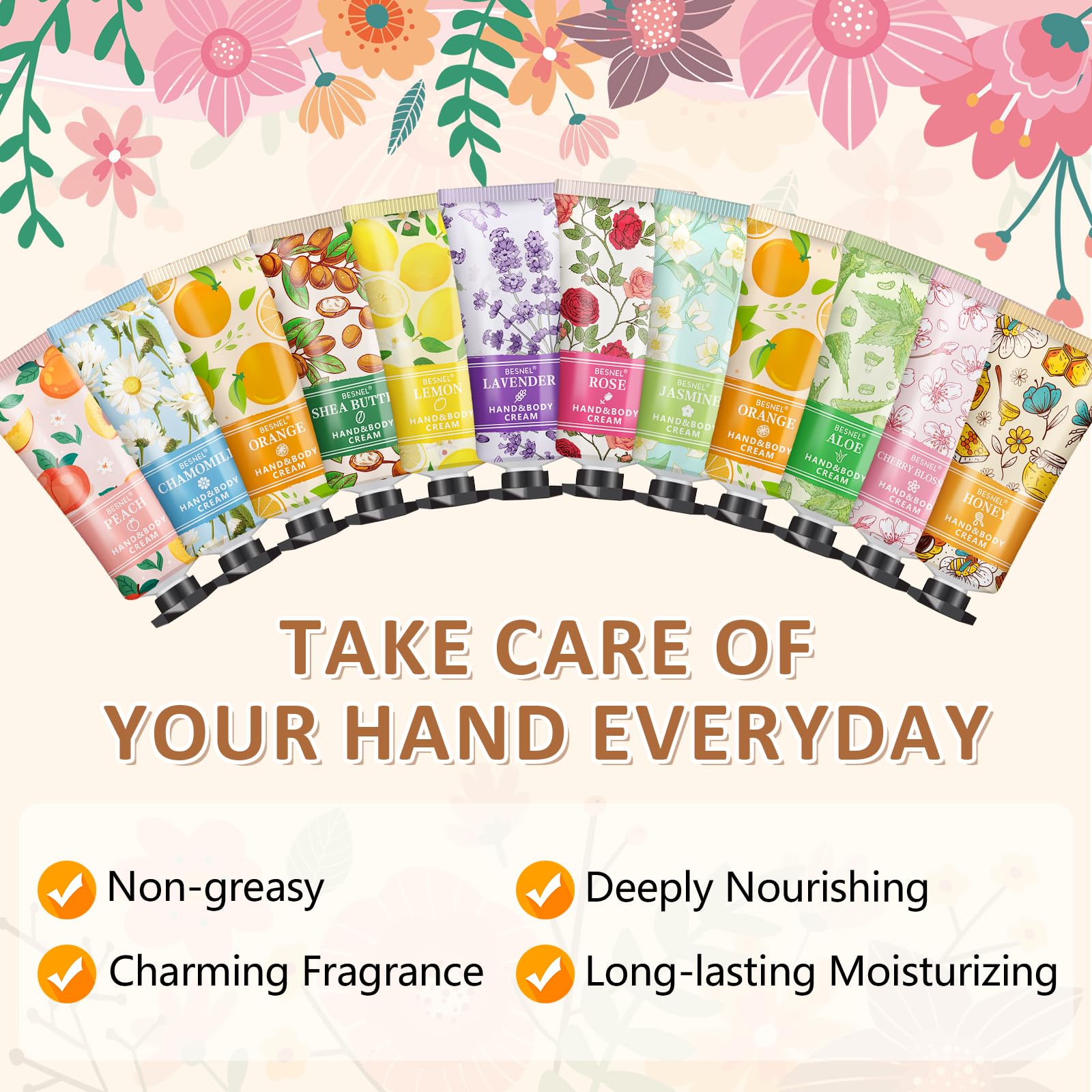 Besnel hand cream gift set display bundles ideal for gifting occasions.