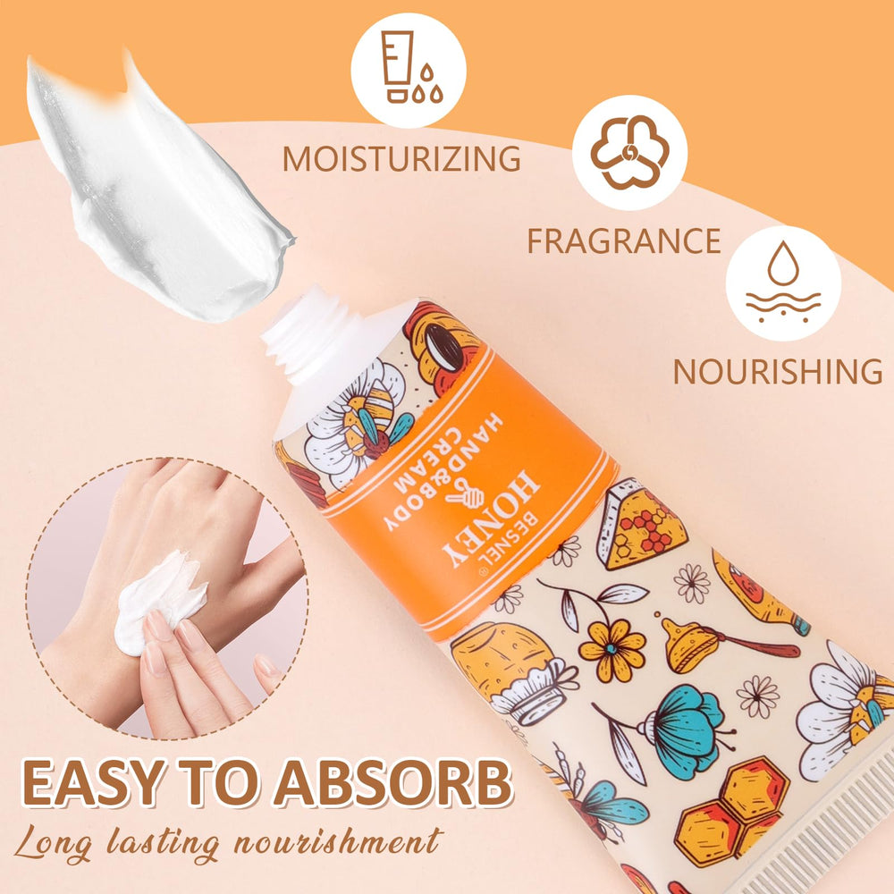 Besnel travel-size hand lotions, compact for on-the-go care.