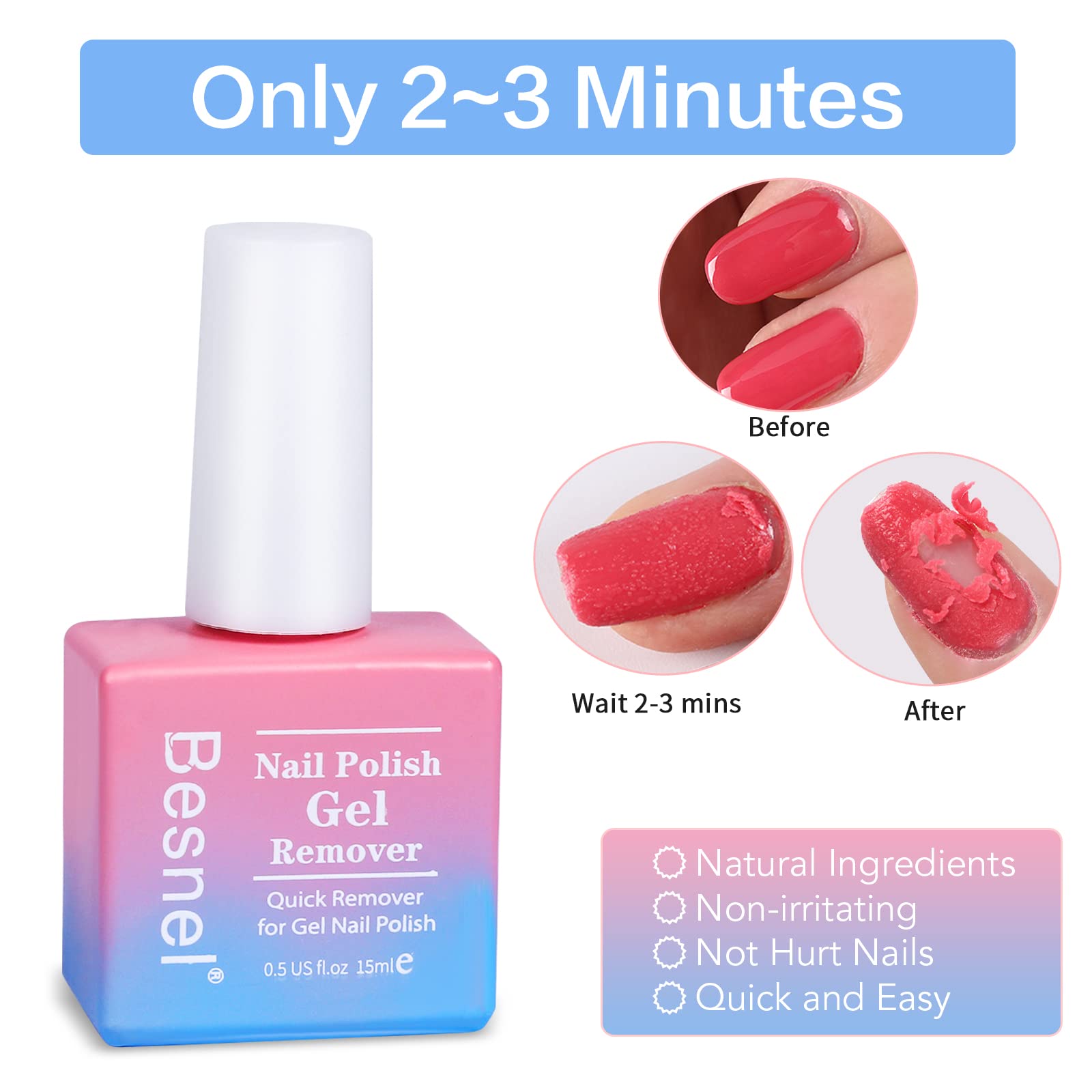 BESNEL removal action demonstrating 2-3 minute polish lift