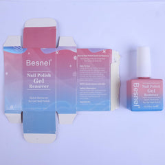 BESNEL remover kit open-pack displays all components for quick gel removal.