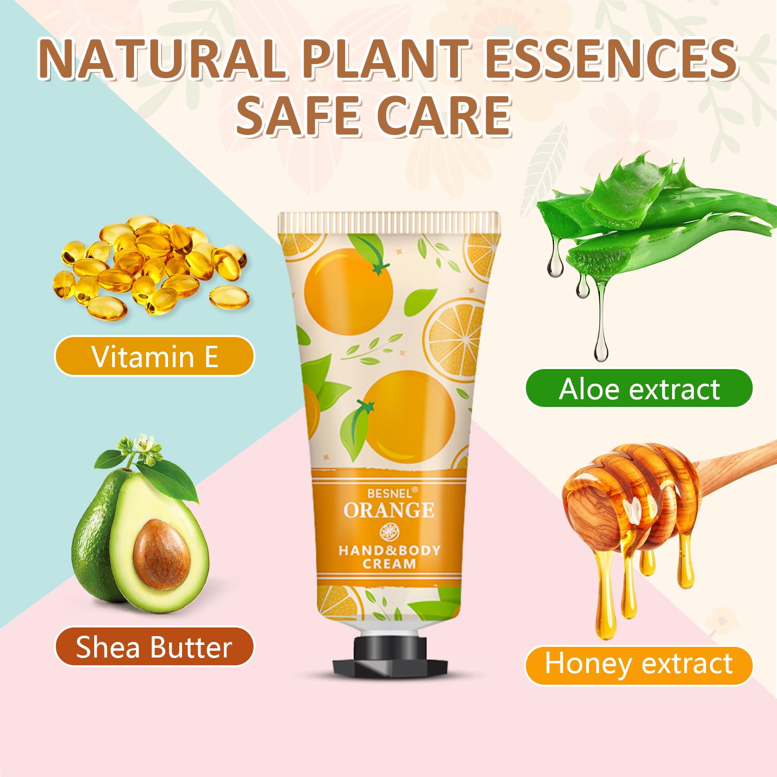 BESNEL rose hand cream fragrance highlighting silky texture and aroma.