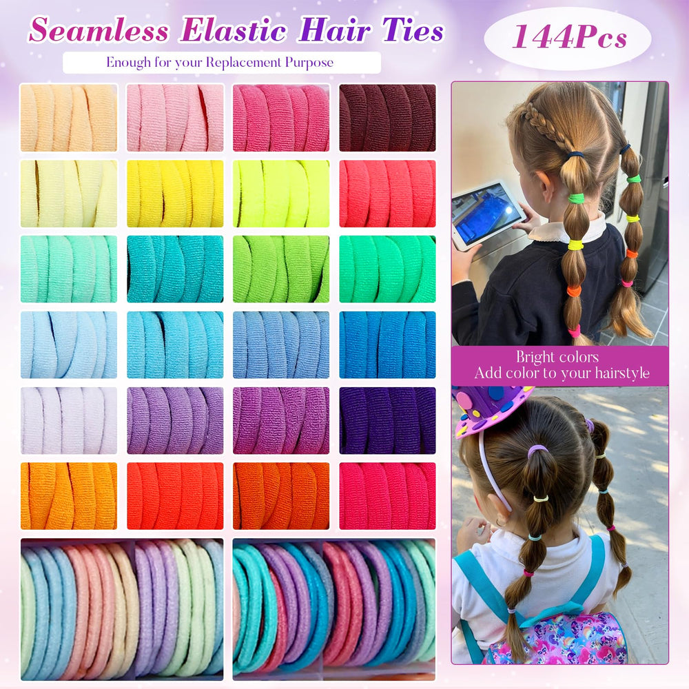 Bessrung thick elastic hair ties in vibrant colors for durable hold.
