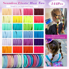 Bessrung thick elastic hair ties in vibrant colors for durable hold.