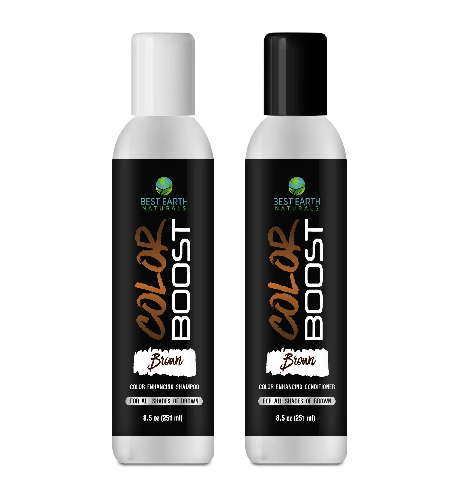 Best Earth Naturals Color Boost Brown Depositing Conditioner application on hair highlights temporary color and conditioning
