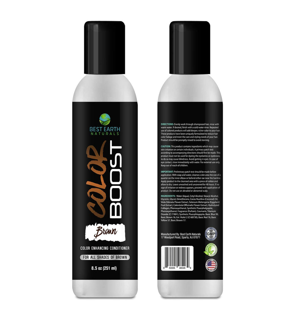 Best Earth Naturals Color Boost Brown Depositing Conditioner pour demonstrates easy application and even coverage