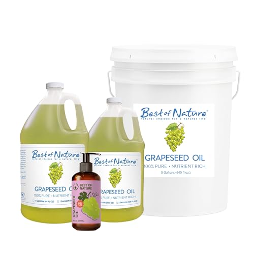 Best of Nature grapeseed oil gallon packaging for spa use