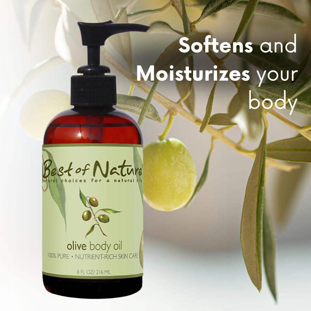 Best of Nature Olive Oil for hair care, adding shine and manageability.