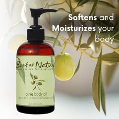 Best of Nature Olive Oil for hair care, adding shine and manageability.