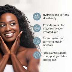 Best of Nature Olive Oil applied to skin for deep hydration and softness.