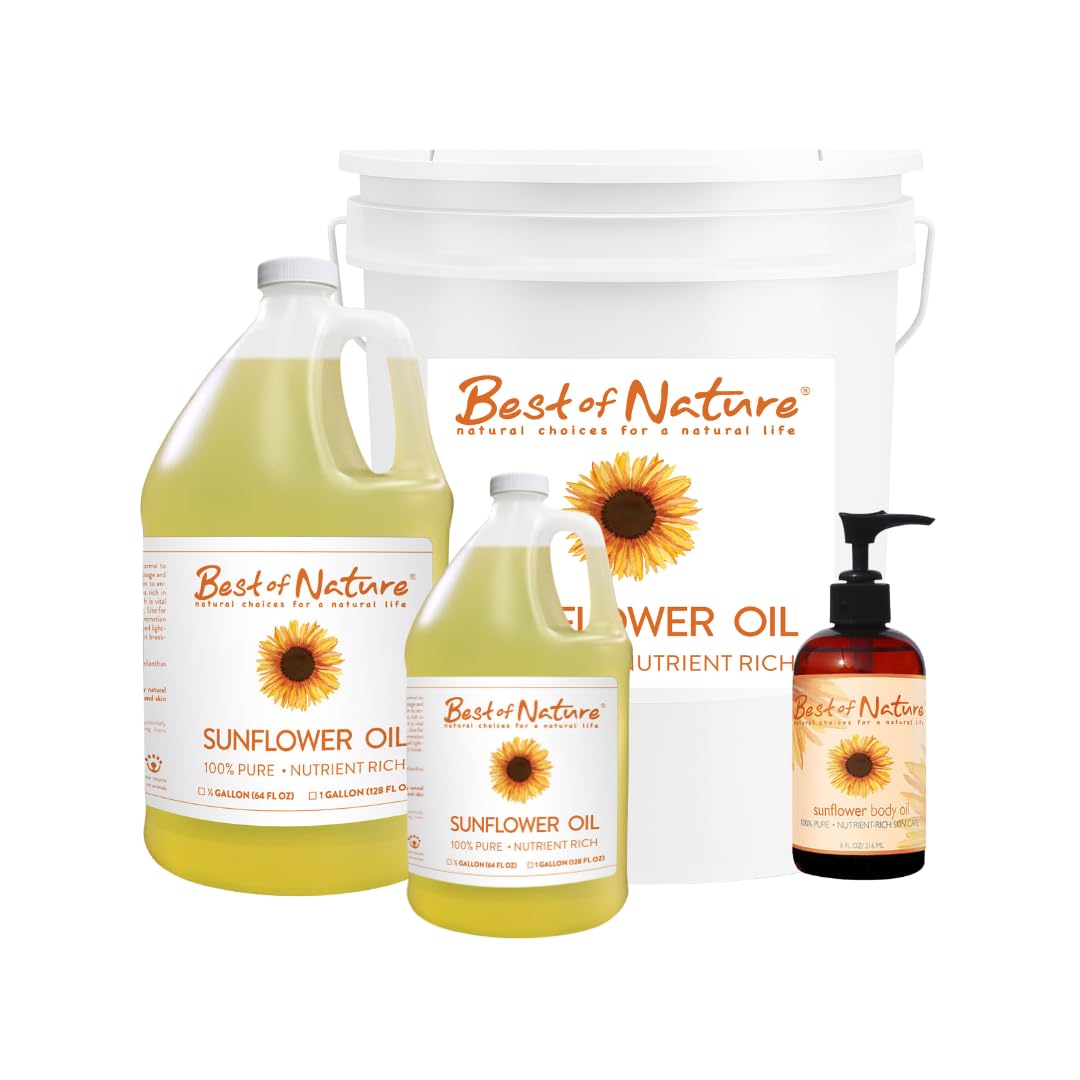 Best of Nature Sunflower Oil half gallon container for home use