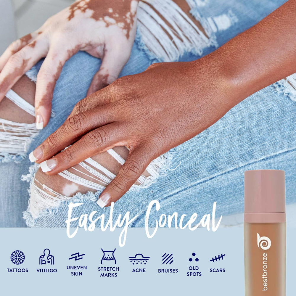 Waterproof leg coverage by Best Bronze Bombshell in action