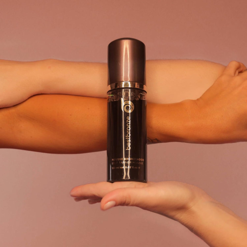 Best Bronze Tinted Self Tanner Foam bronze glow on skin for a sunless look