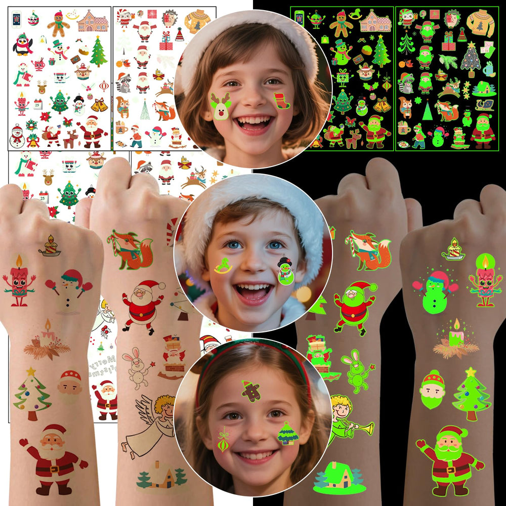BestiePal luminous tattoos assorted designs glow, easy to remove after play