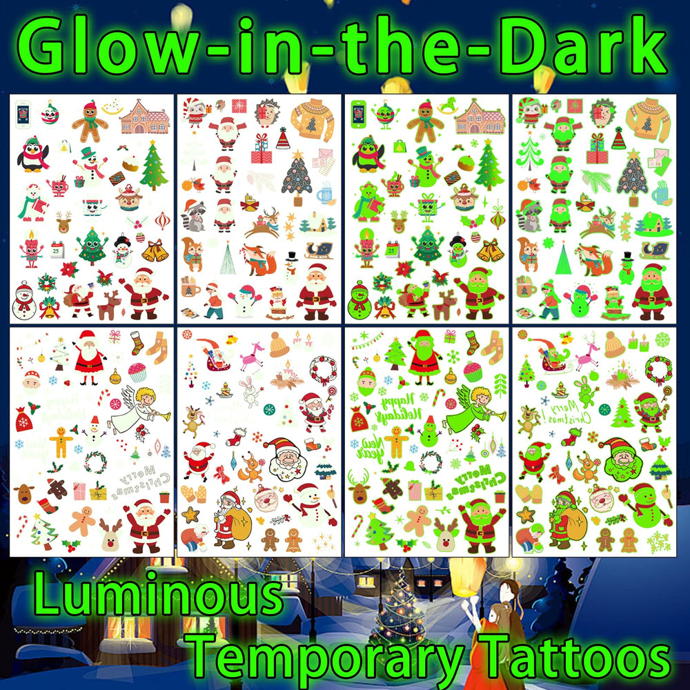BestiePal luminous tattoos snowman glow for enchanting holiday events
