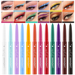 BestLand 12 Colors Eyeliner Set packaging shows swatches for vibrant pigment preview.
